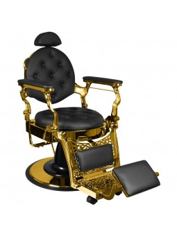 Kappersstoel Barberchair Gabbiano Giulio Gold Zwart