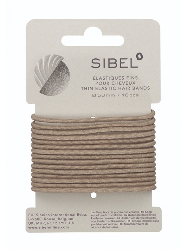 SIBEL Elastische Haarbandjes Blond Dun 16st