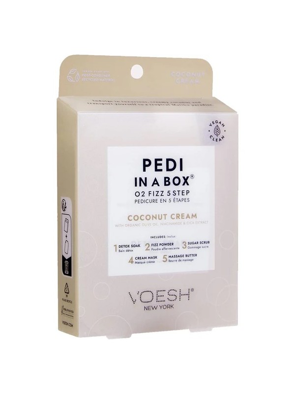 VOESH Pedi in a Box O2 Fizz 5 Step - Coconut Cream