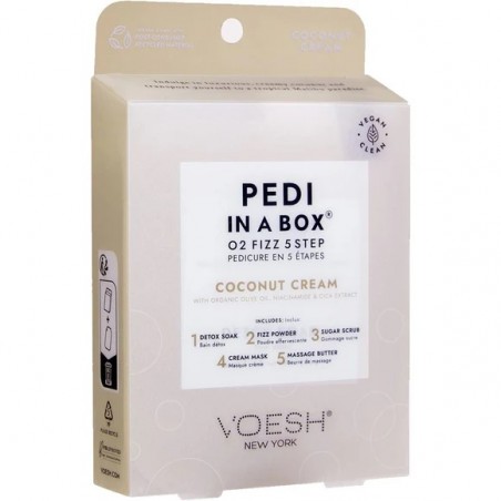 VOESH Pedi in a Box O2 Fizz 5 Step - Coconut Cream