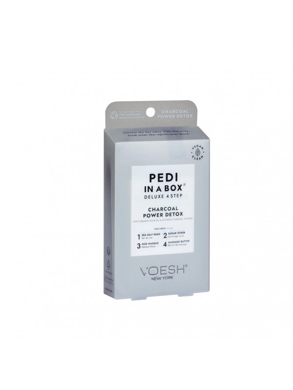 VOESH Pedi in a Box 4 Step - Charcoal Power Detox