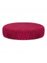 Badstof hoes voor tabouret ronde zitting fuchsia