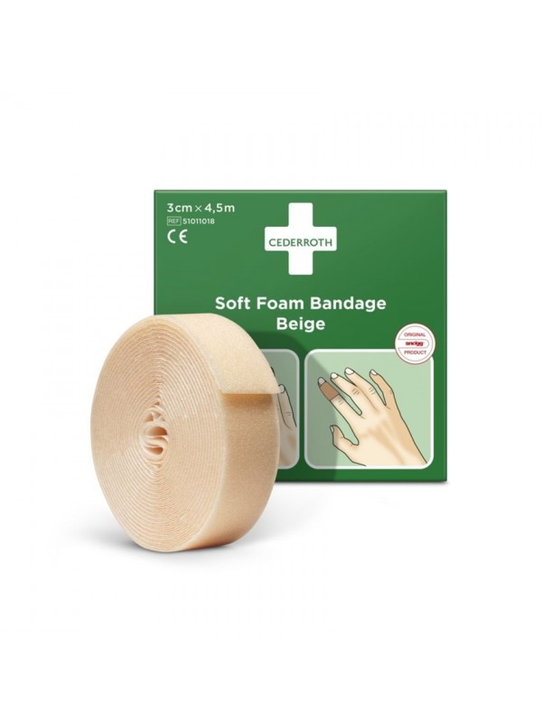 Cederroth (Snogg) Soft Foam Bandage Beige 3cm x 4,5m