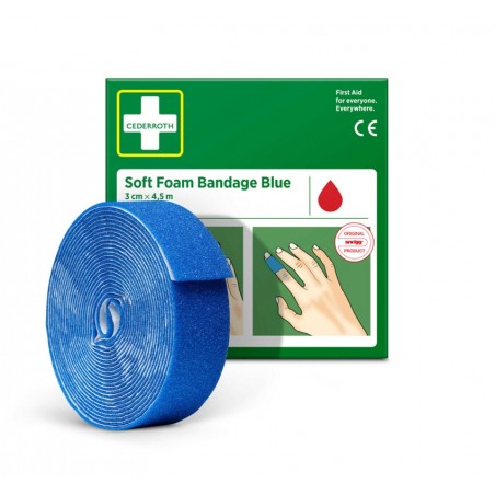 Cederroth (Snogg) Soft Foam Bandage Blauw 3cm x 4,5m